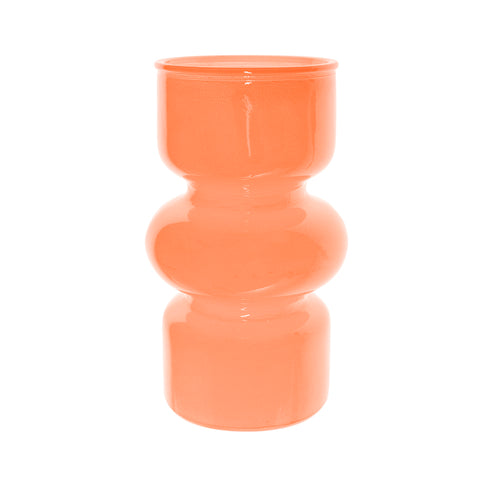 Jarron vidrio lacado maika rosa