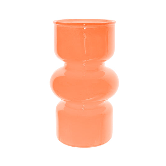 Jarron vidrio lacado maika rosa