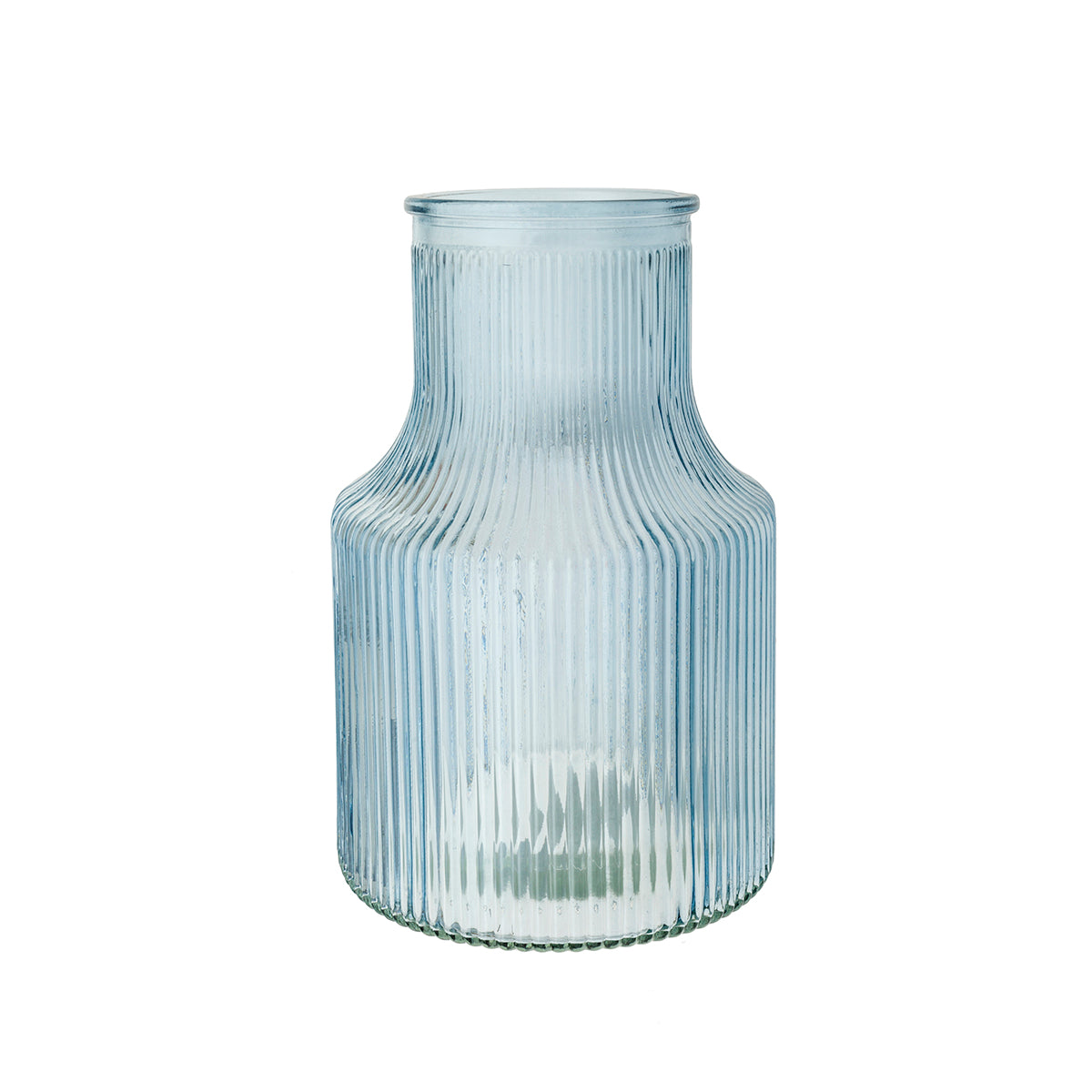 Vase en verre laqué bleu foncé