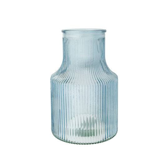 Jarron vidrio lacado azul Oscuro