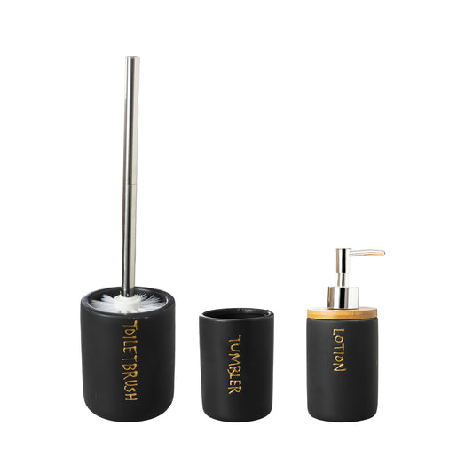 Baño set 3 dolomite negro