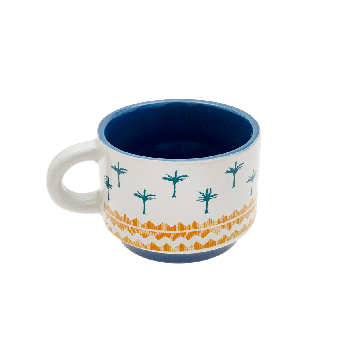 Becher Steinzeug 150 ml, blau