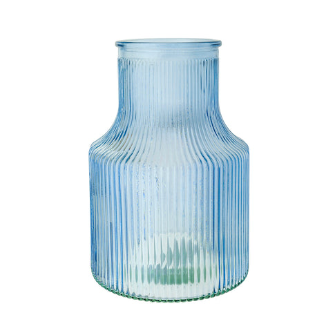 Vase en verre laqué bleu clair