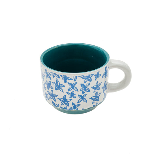 Becher Steinzeug 150 ml, türkis