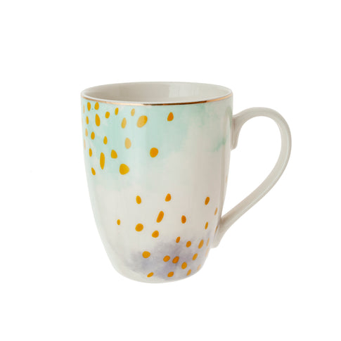 Tazza in porcellana 12x8,5x9,5 380ml glam turchese