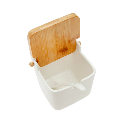 Sucrier en porcelaine de bambou