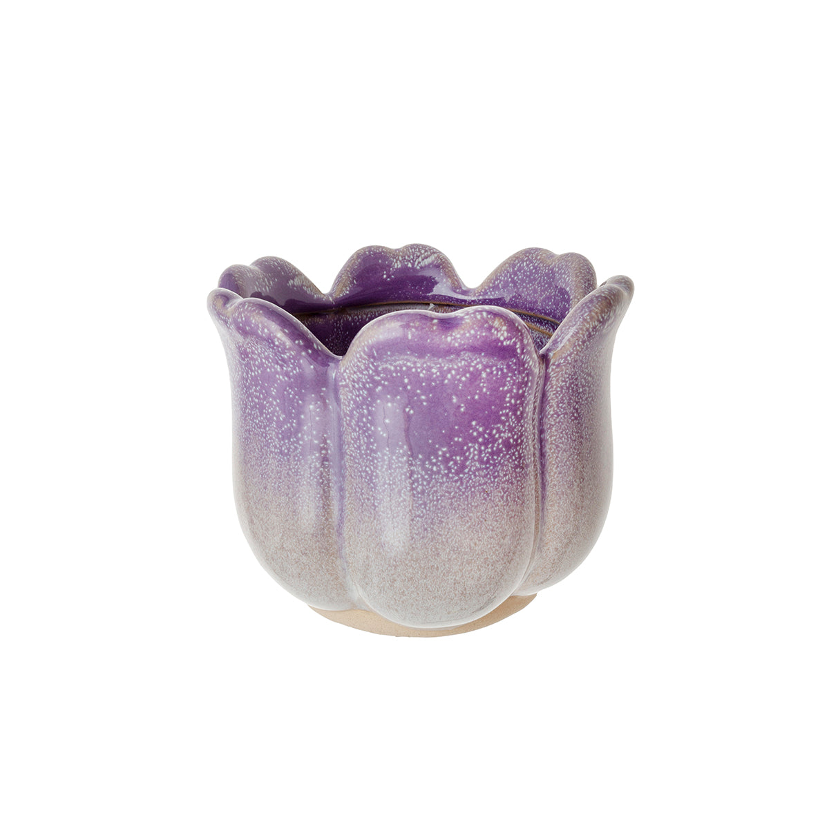 Violette keramische bloempot