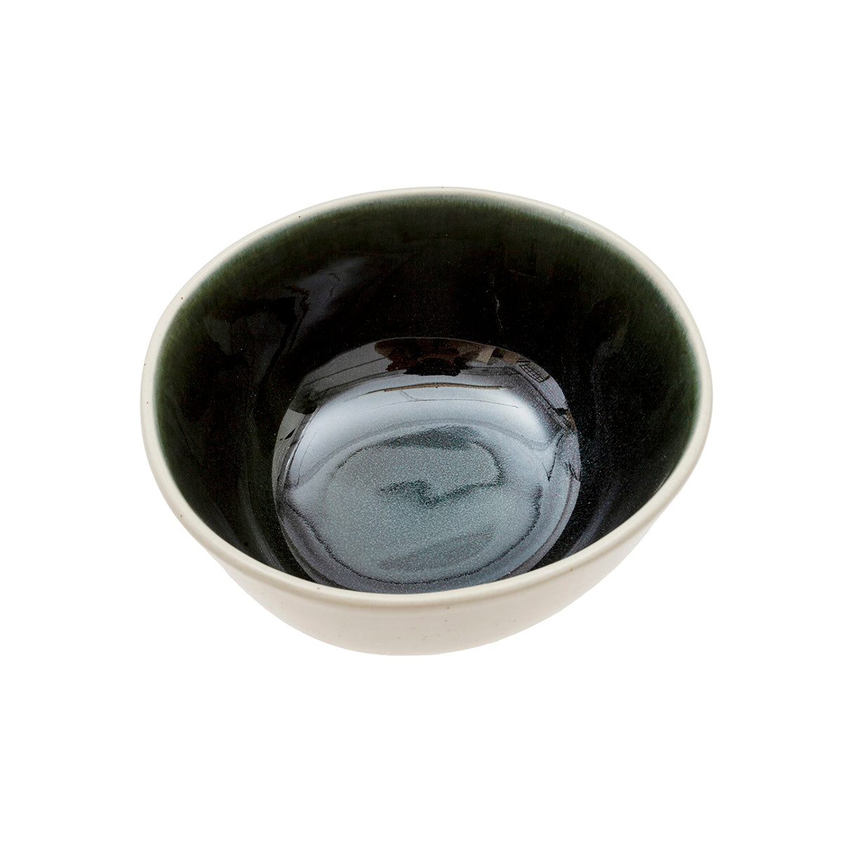Green earthenware bowl