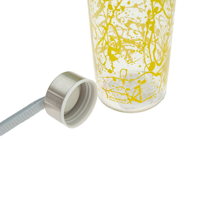 Botella vidrio 500cc tapa y lazo amarillo