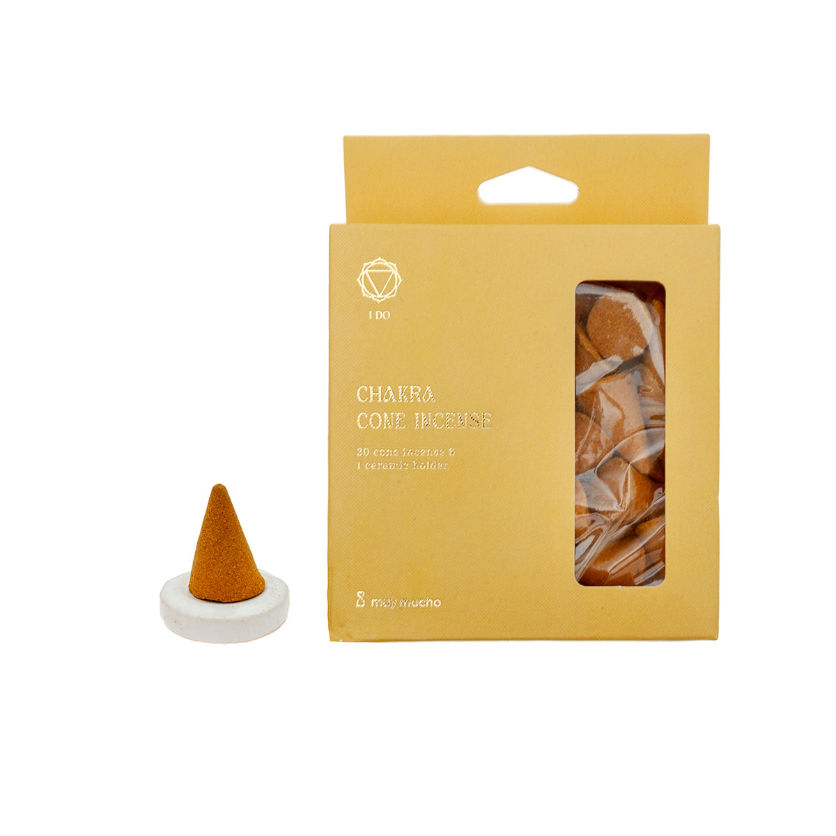 Harz-Kegel 7 Chakras mit Halter