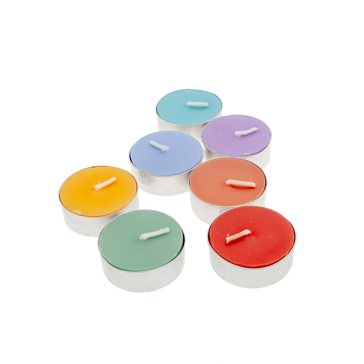 Paraffin tea candles 7 chakras