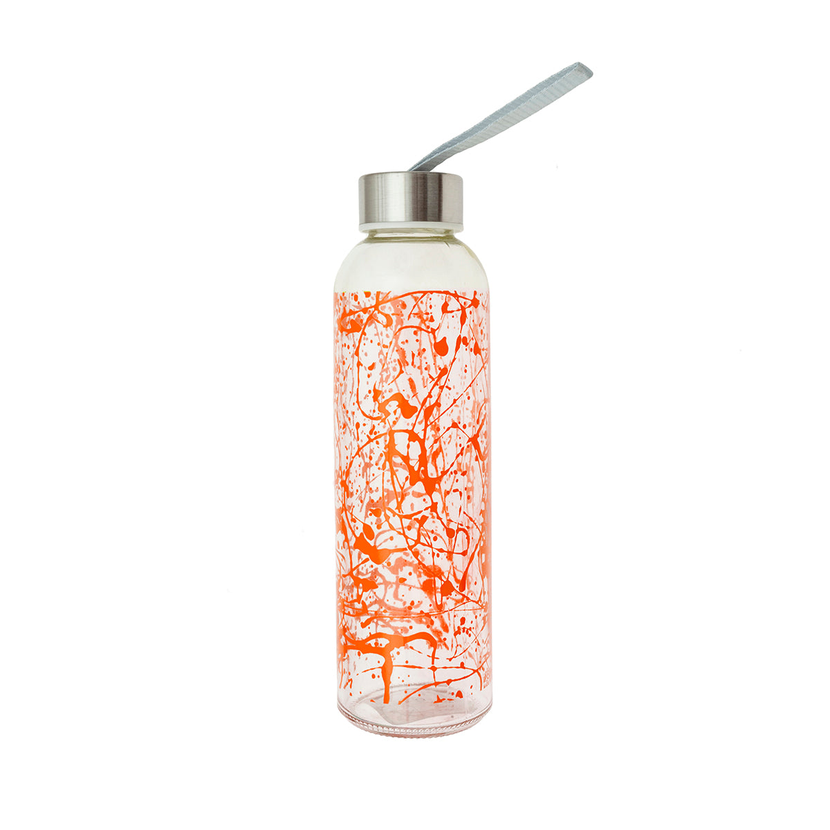 500cl glass bottle with orange lid and bow