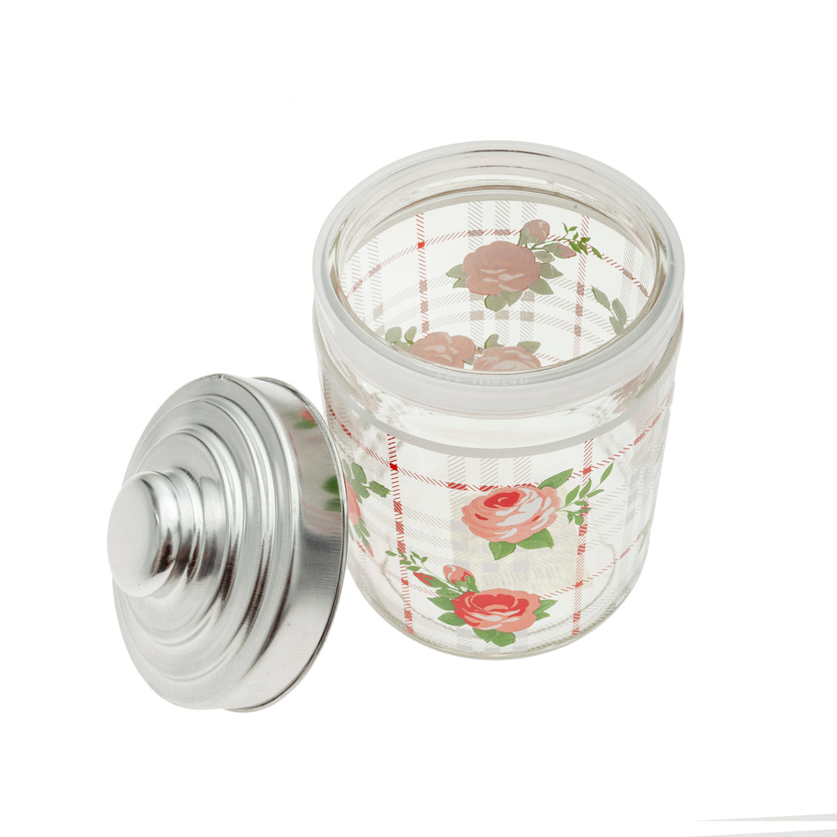 Glazen pot van 800cl met deksel
