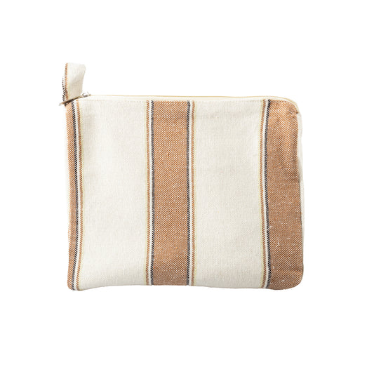 Striped Cotton Toiletry Bag