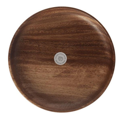 Acacia wood dessert plate