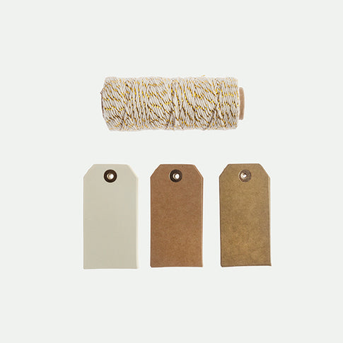 Brown labels pack