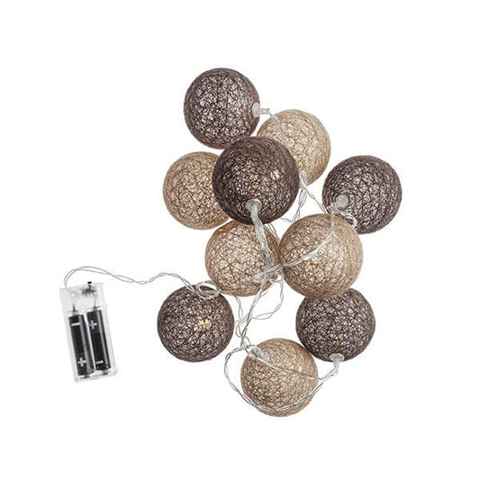 Guirlande LED avec 10 boules de coton