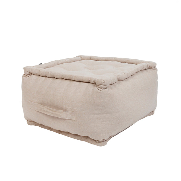 Pouf semplice con maniglia 40x40x30cm