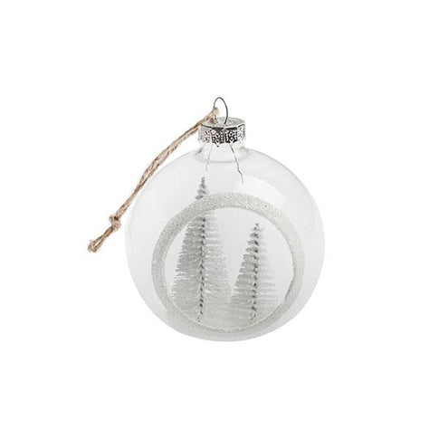 Crystal ball with fir trees