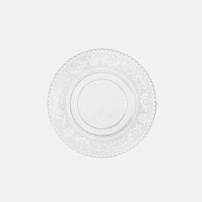 Assiette à dessert en cristal en relief