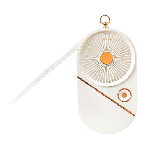 Ventilador Portátil Recargable Blanco con Cable USB Tipo C